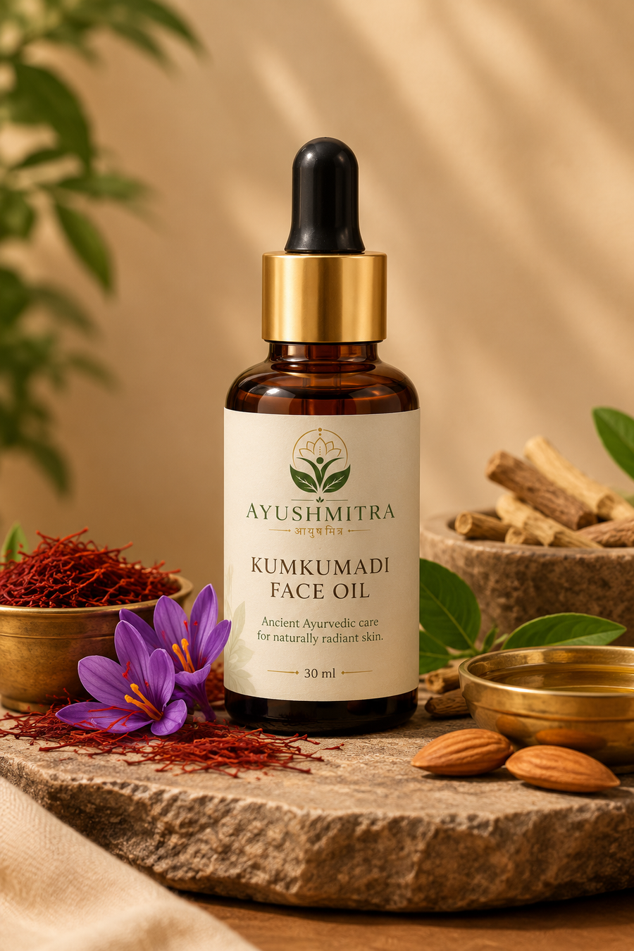 Ayushmitra Kumkumadi Face Oil | Ayurvedic Facial Oil for Natural Glow