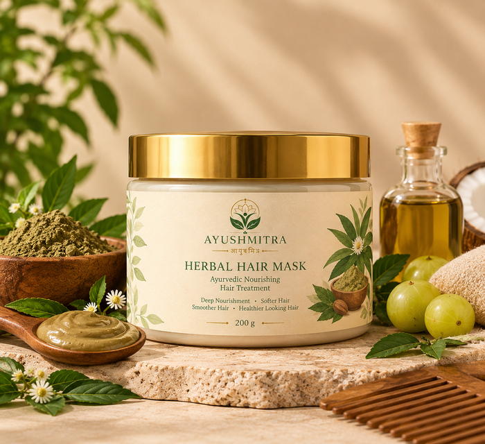 Ayushmitra Herbal Hair Mask | Ayurvedic Nourishing Hair Treatment